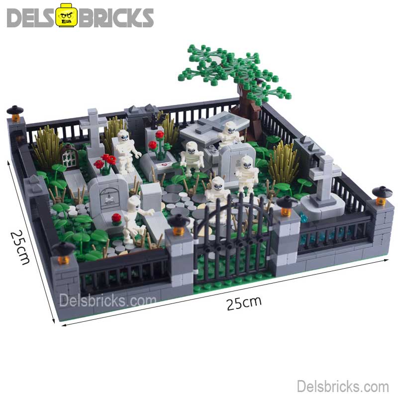 Halloween Cemetary Playset (Horror) - Custom Building Blocks Mini Figures Compatible with LEGO