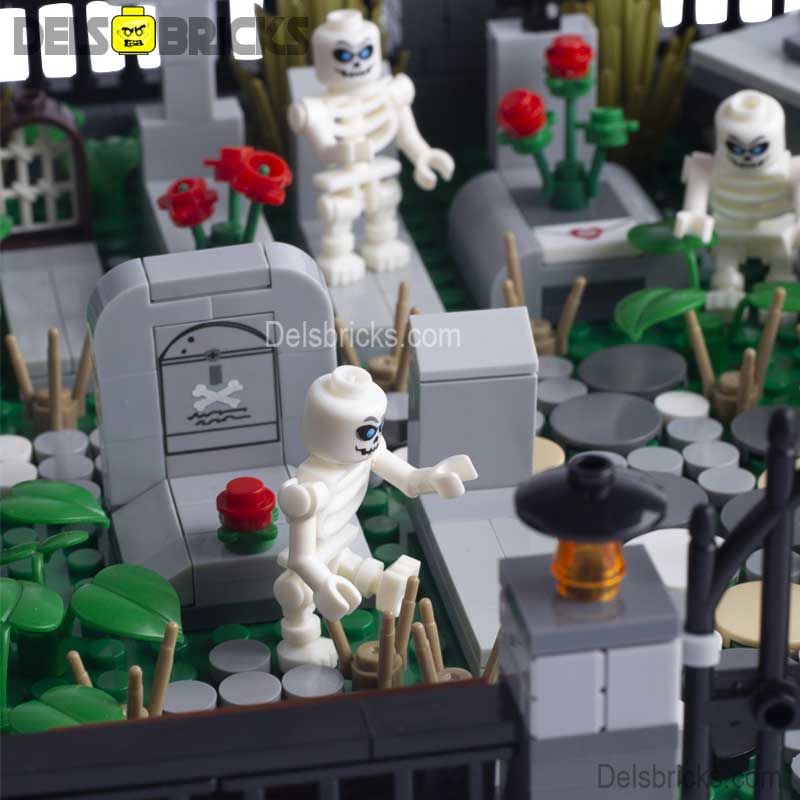 Halloween Cemetary Playset (Horror) - Custom Building Blocks Mini Figures Compatible with LEGO