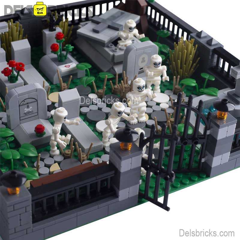 Halloween Cemetary Playset (Horror) - Custom Building Blocks Mini Figures Compatible with LEGO