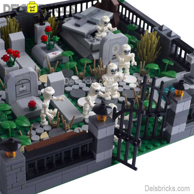 Halloween Cemetary Playset (Horror) - Custom Building Blocks Mini Figures Compatible with LEGO