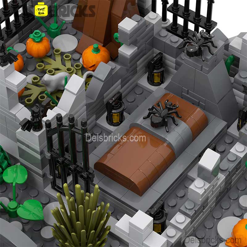 Halloween Cemetary Playset (Horror) - Custom Building Blocks Mini Figures Compatible with LEGO