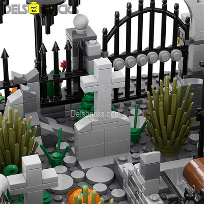 Halloween Cemetary Playset (Horror) - Custom Building Blocks Mini Figures Compatible with LEGO