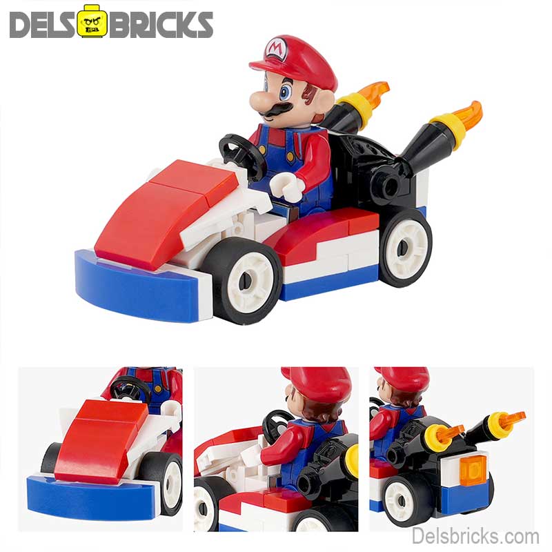 Mario Kart (The Super Mario Bros.) - Custom Building Blocks Mini Figures Compatible with LEGO