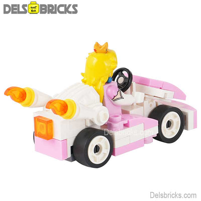 Princess Peach Kart (The Super Mario Bros.) - Custom Building Blocks Mini Figures Compatible with LEGO