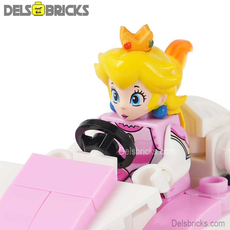 Princess Peach Kart (The Super Mario Bros.) - Custom Building Blocks Mini Figures Compatible with LEGO