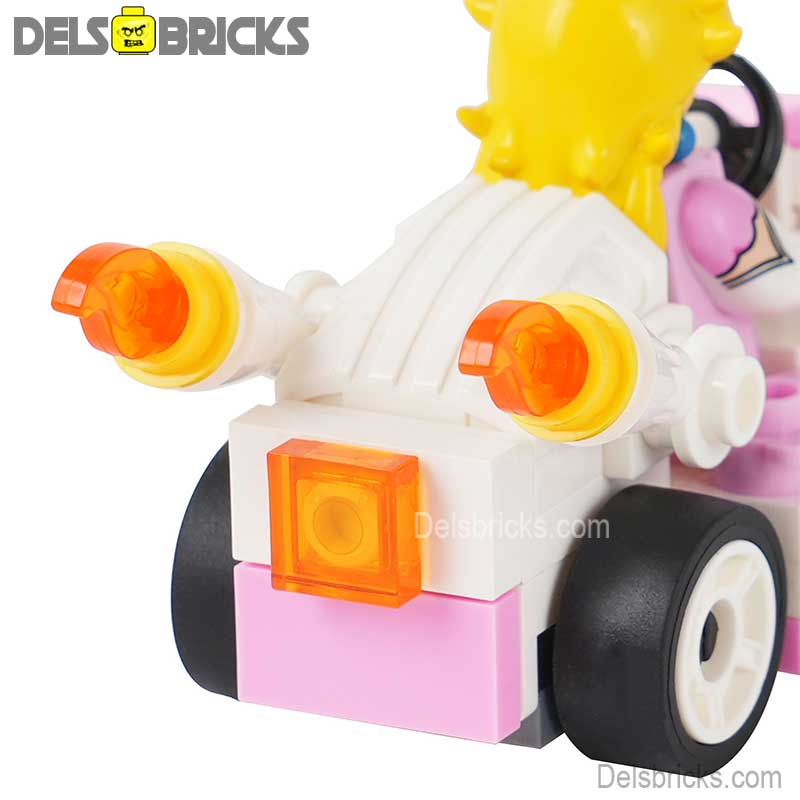 Princess Peach Kart (The Super Mario Bros.) - Custom Building Blocks Mini Figures Compatible with LEGO