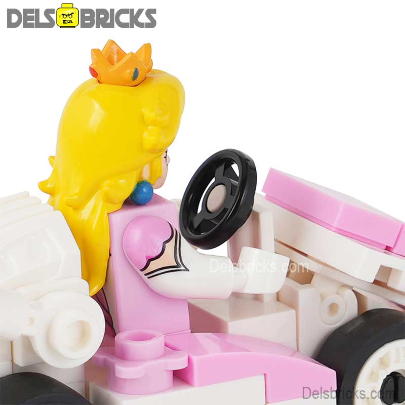 Princess Peach Kart (The Super Mario Bros.) - Custom Building Blocks Mini Figures Compatible with LEGO