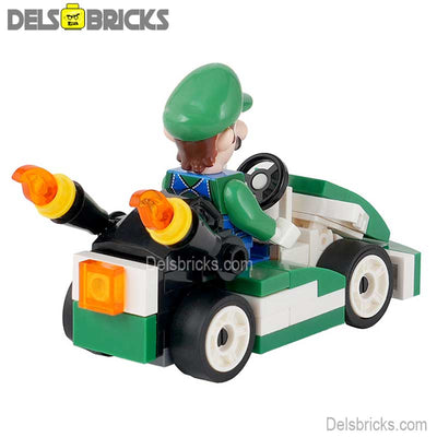 Luigi Kart (The Super Mario Bros.) - Custom Building Blocks Mini Figures Compatible with LEGO