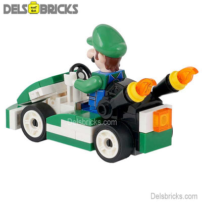 Luigi Kart (The Super Mario Bros.) - Custom Building Blocks Mini Figures Compatible with LEGO