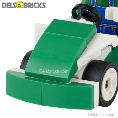 Luigi Kart (The Super Mario Bros.) - Custom Building Blocks Mini Figures Compatible with LEGO