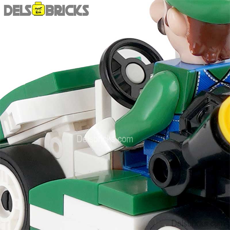 Luigi Kart (The Super Mario Bros.) - Custom Building Blocks Mini Figures Compatible with LEGO