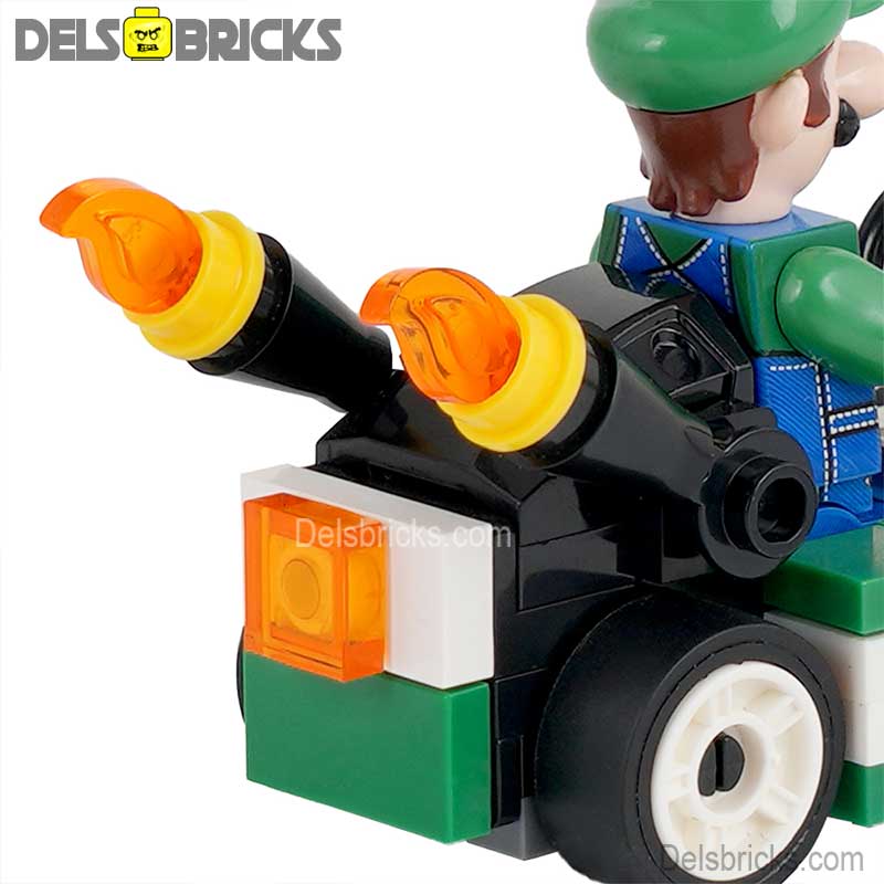 Luigi Kart (The Super Mario Bros.) - Custom Building Blocks Mini Figures Compatible with LEGO