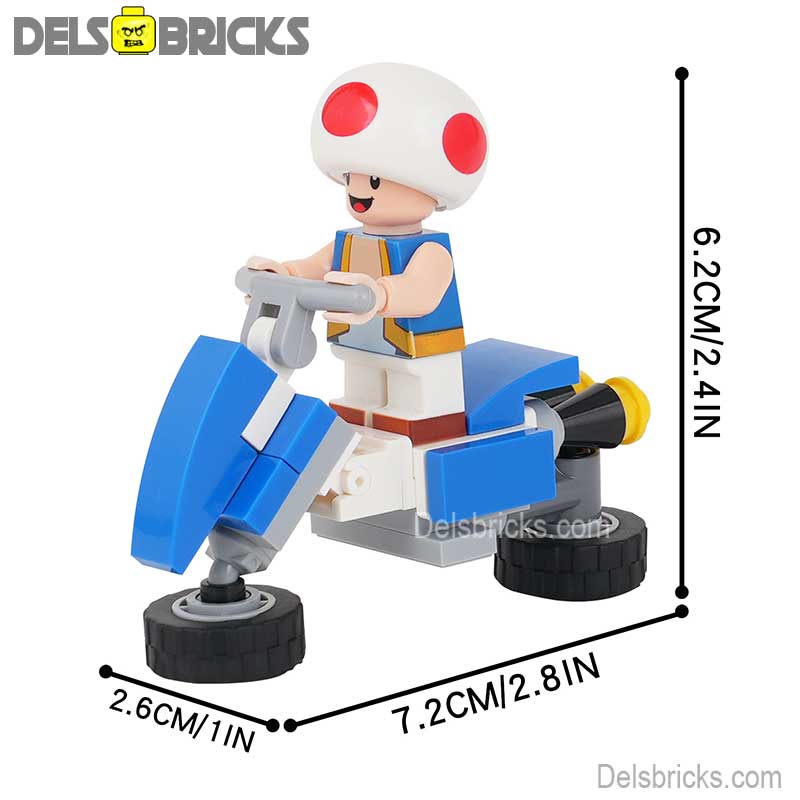 Toad Kart (The Super Mario Bros.) - Custom Building Blocks Mini Figures Compatible with LEGO