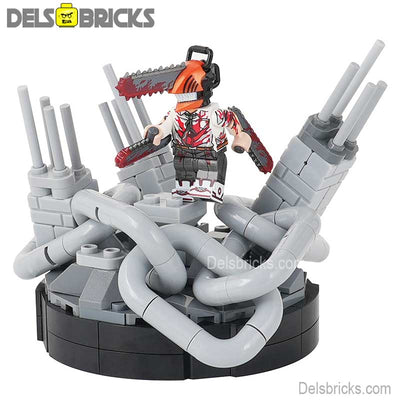 Chainsaw Man Denji & Warzone Playset (Chainsaw Man) - Custom Building Blocks Mini Figures Compatible with LEGO