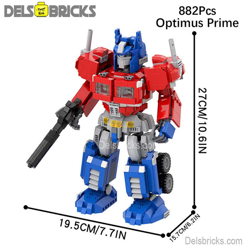 Optimus Prime Large Size Transformers Custom Building Blocks Mini Display Geek Inc