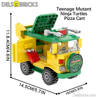 TMNT Pizza Truck Only (Teenage Mutant Ninja Turtles) - Custom Building Blocks Mini Figures Compatible with LEGO