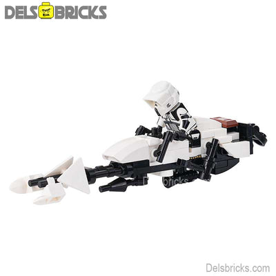 Speeder Bike & Biker Scout (Star Wars) - Custom Building Blocks Mini Figures Compatible with LEGO