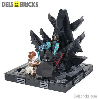 Palpatine's Throne Rey & Kylo Ren (Star Wars) - Custom Building Blocks Mini Figures Compatible with LEGO