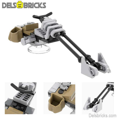 Speeder Bike from Mandalorian (Star Wars) - Custom Building Blocks Mini Figures Compatible with LEGO