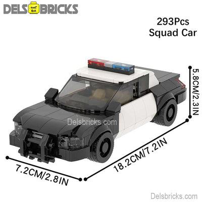 Police Squad Car (Vehicles) - Custom Building Blocks Mini Figures Compatible with LEGO