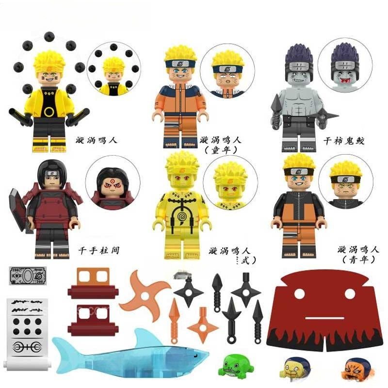 Set of 6 (Naruto) - Custom Building Blocks Mini Figures Compatible wit ...