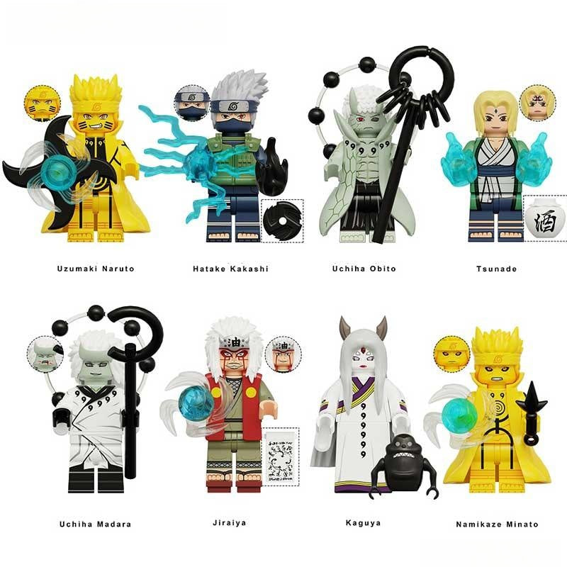 Set of 8 Season 1 (Naruto) - Custom Building Blocks Mini Figures Compa ...
