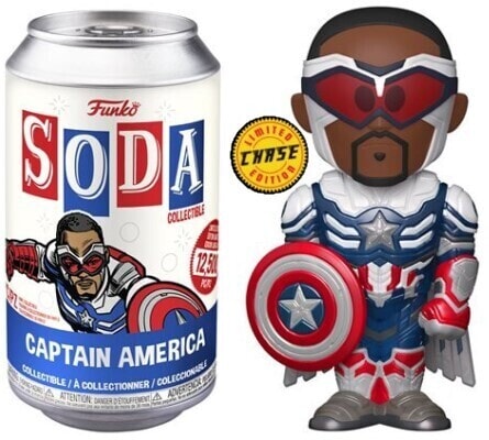 Funko Soda: (Open Can) CHASE Captain America (Metallic)