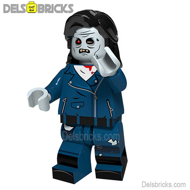 Zombie In Blue Outfit (Horror) - Custom Building Blocks Mini Figures Compatible with LEGO