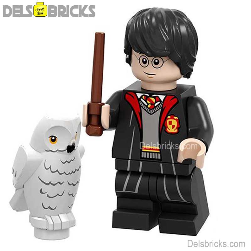 Set of 2 - Harry Potter & Hedwig (Harry Potter) - Custom Building Blocks Mini Figures Compatible with LEGO