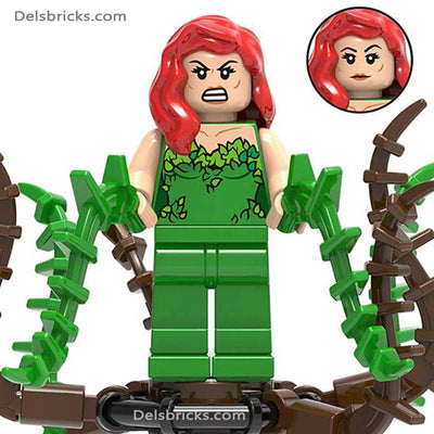 Poison Ivy with Mutant Plant (DC) - Custom Building Blocks Mini Figures Compatible with LEGO