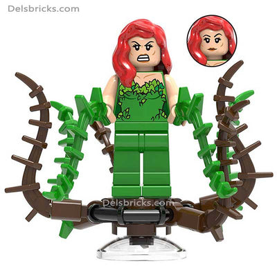 Poison Ivy with Mutant Plant (DC) - Custom Building Blocks Mini Figures Compatible with LEGO