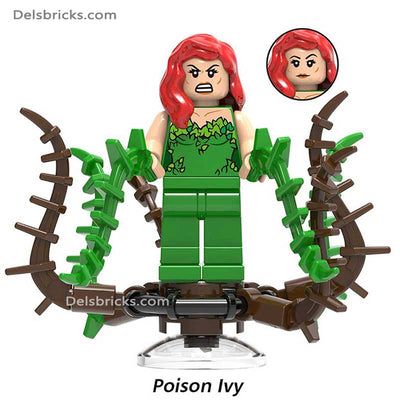 Poison Ivy with Mutant Plant (DC) - Custom Building Blocks Mini Figures Compatible with LEGO