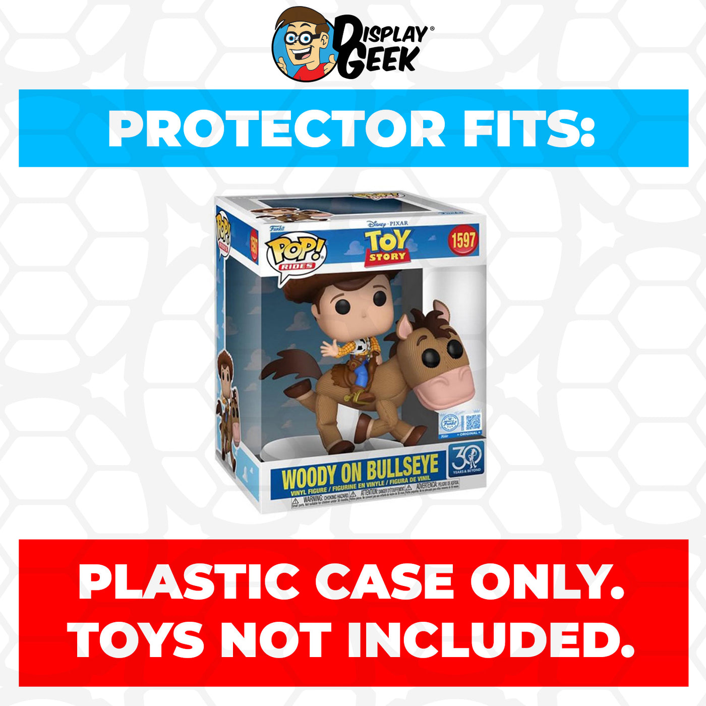 Pop Protector for Woody on Bullseye #1597 Funko Pop Rides