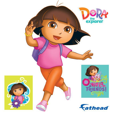 Dora the Explorer - RealBig Dora running Collection - Official Nickelodeon - Reusable Vinyl Wall Decals