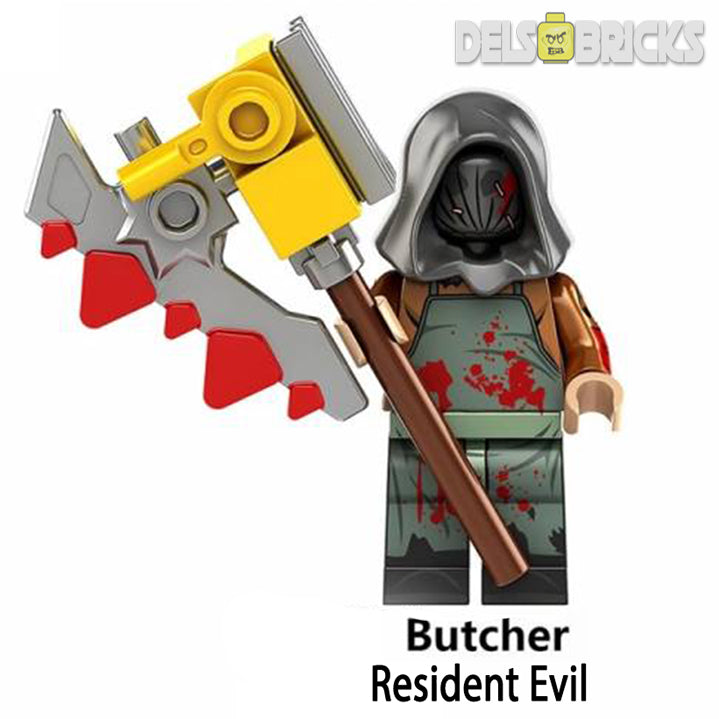 Axe Man Zombie Butcher (Resident Evil) - Custom Building Blocks Mini Figures Compatible with LEGO