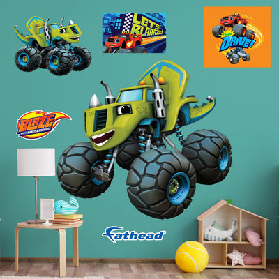 Zeg - Blaze and the Monster Machines - RealBig Collection - Official Nickelodeon - Reusable Vinyl Wall Decals