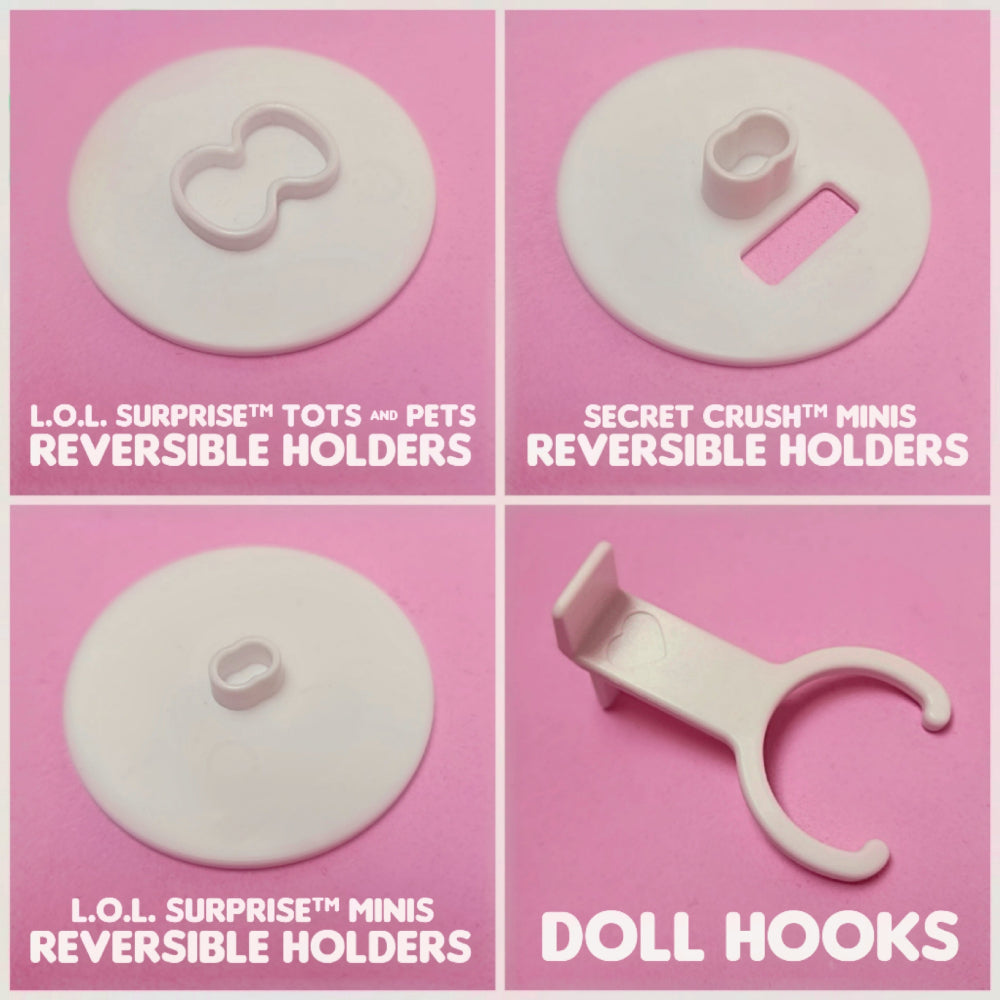 Mixed Set #2 (1 Short & 1 Long Ledge, 8 Reversible Holders, 7 Doll Hoo ...