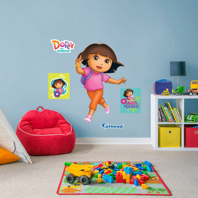 Dora the Explorer - RealBig Dora running Collection - Official Nickelodeon - Reusable Vinyl Wall Decals