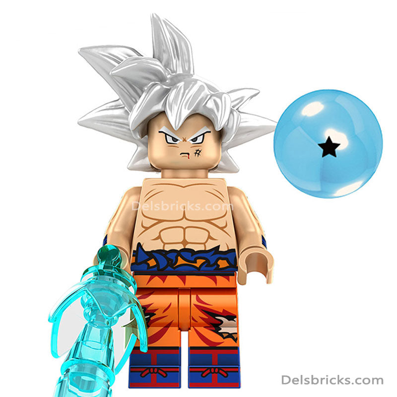 Goku Super Saiyan White Hair (Dragon Ball Z) - Custom Building Blocks Mini Figures Compatible with LEGO