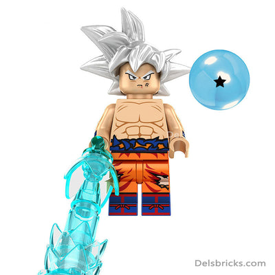 Goku Super Saiyan White Hair (Dragon Ball Z) - Custom Building Blocks Mini Figures Compatible with LEGO