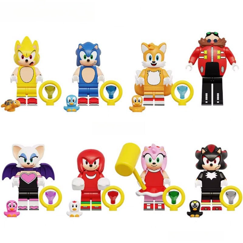 Sonic (Sonic the Hedgehog) - Custom Building Blocks Mini Figures Compa ...