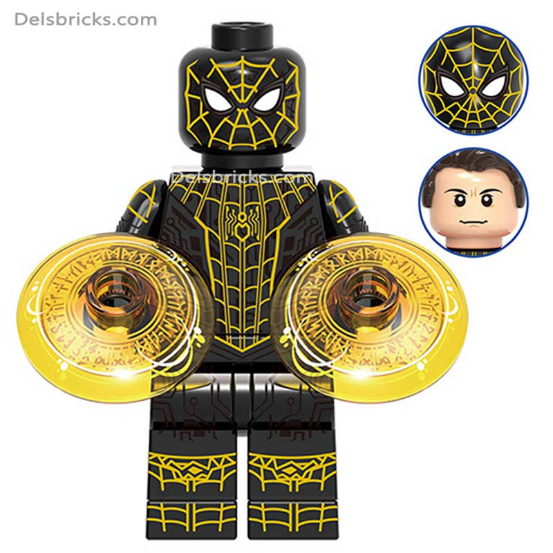 Spider-Man Black & Yellow Suit (Marvel Spider-Man) - Custom Building Blocks Mini Figures Compatible with LEGO