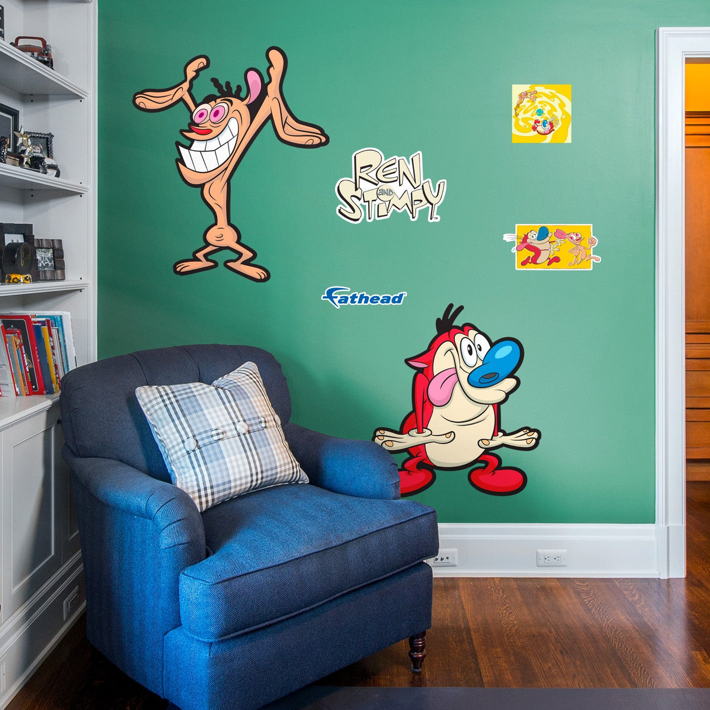 Ren & Stimpy - Ren and Stimpy - RealBig Buddies Collection - Official Nickelodeon - Reusable Vinyl Wall Decals