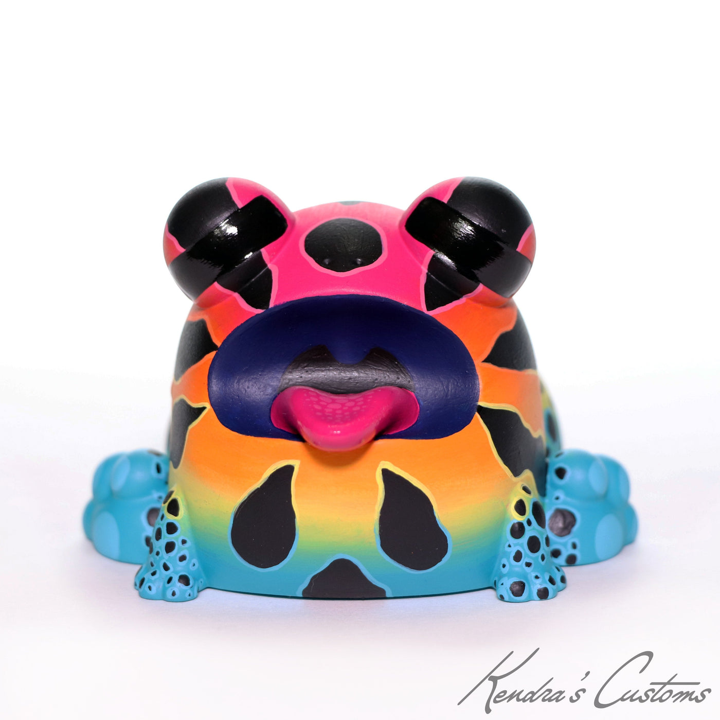 SUNS OUT BUNS OUT Custom 1 of 1 Ributt Vinyl Figure: “Rainbow Poison Dart Toad” by Kendra Thomas