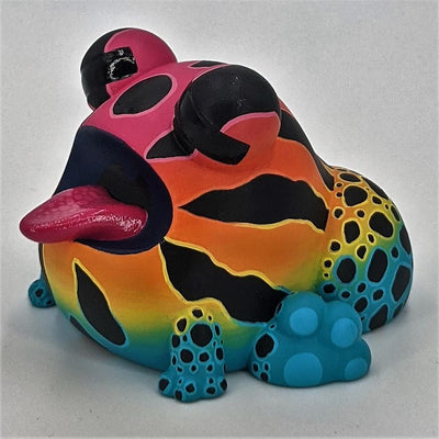 SUNS OUT BUNS OUT Custom 1 of 1 Ributt Vinyl Figure: “Rainbow Poison Dart Toad” by Kendra Thomas