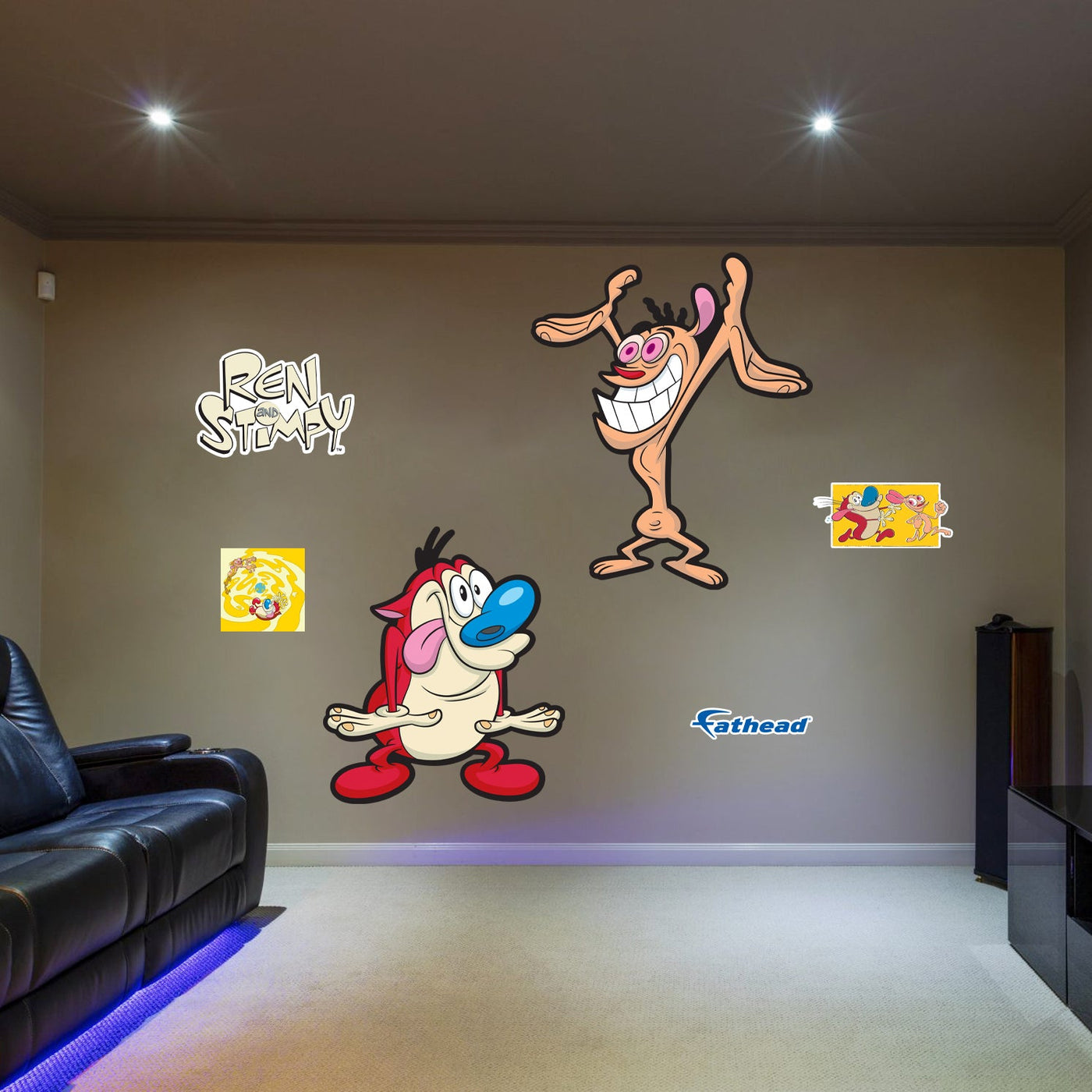Ren & Stimpy - Ren and Stimpy - RealBig Buddies Collection - Official Nickelodeon - Reusable Vinyl Wall Decals