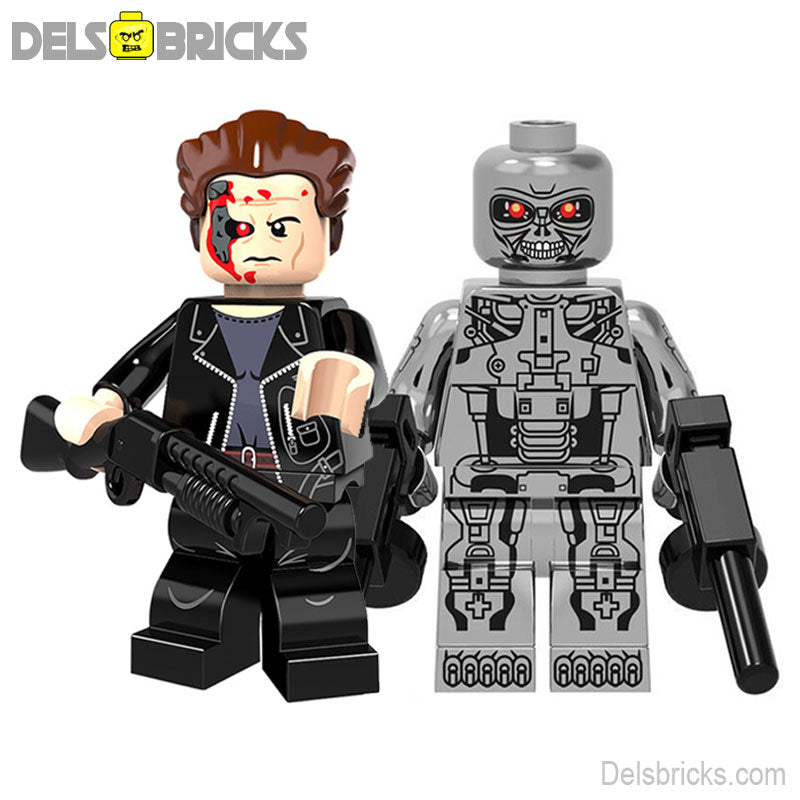 Set of 2 (The Terminator) - Custom Building Blocks Mini Figures Compatible with LEGO