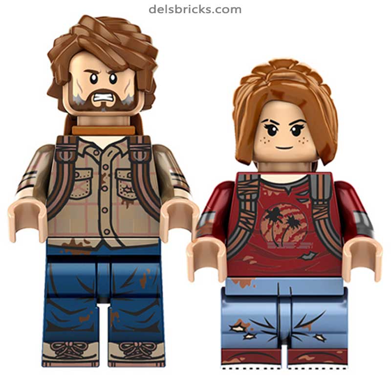 Set of 2 - Joel & Ellie (The Last of Us) - Custom Building Blocks Mini Figures Compatible with LEGO