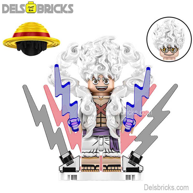 Monkey D Luffy Nika Sun God Gear 5 (One Piece) - Custom Building Blocks Mini Figures Compatible with LEGO