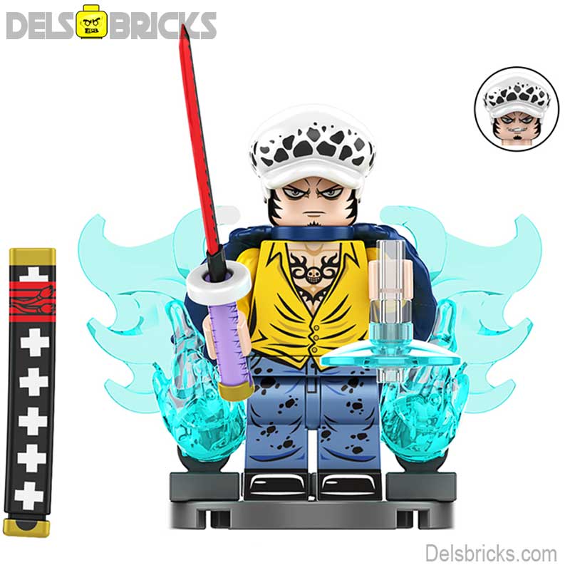 Trafalgar D. Water Law (One Piece) - Custom Building Blocks Mini Figures Compatible with LEGO